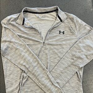 Under Armour Heather Gray Quarter-Zip Pullover